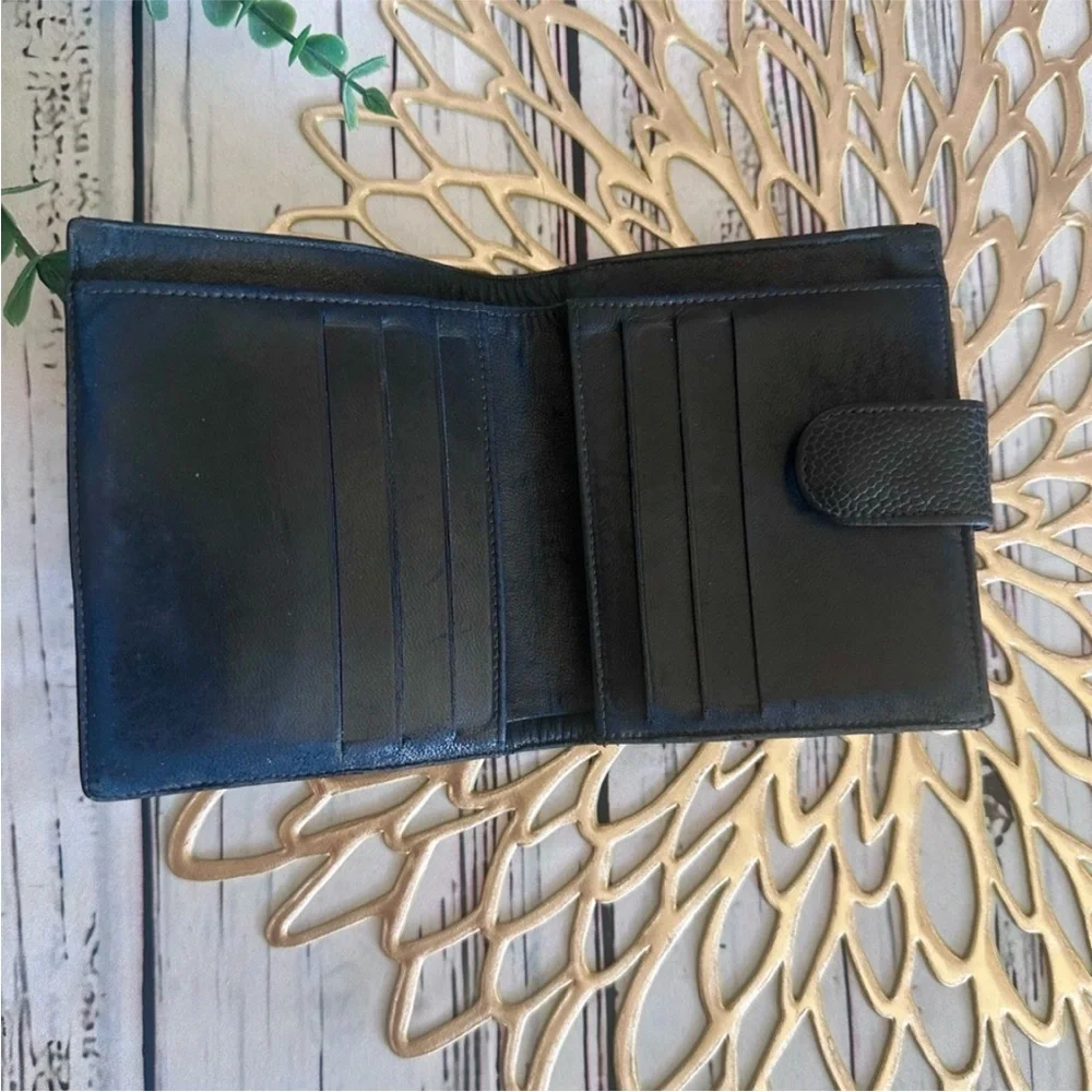 Chanel Black Cavier Leather Walletss